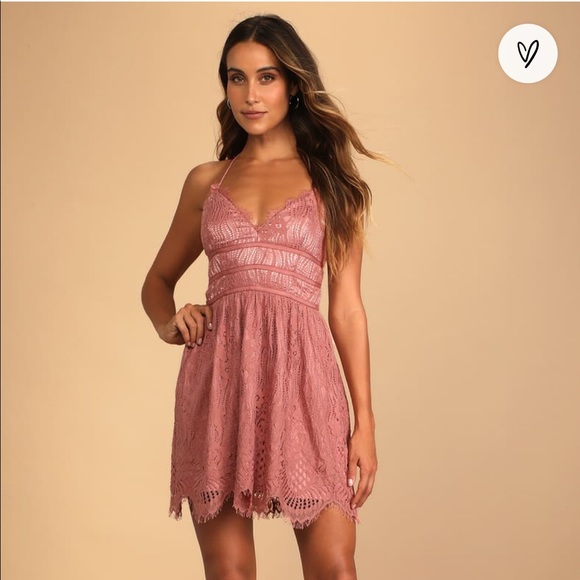 chinese dress ladies Bonded Lace Blush Skater Dress – Skirt & Stiletto main image 0